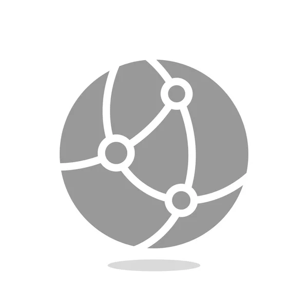 Glob ikona komórkach — Wektor stockowy