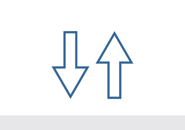 Symbol mit zwei Pfeilen — Stockvektor