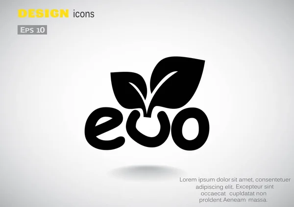 Eco signo icono web — Vector de stock