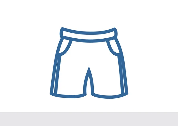 Pantalones cortos icono plano — Vector de stock