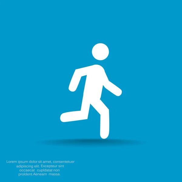 Hombre corriendo icono — Vector de stock