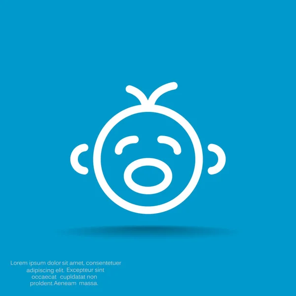 Bebé icono simple — Vector de stock