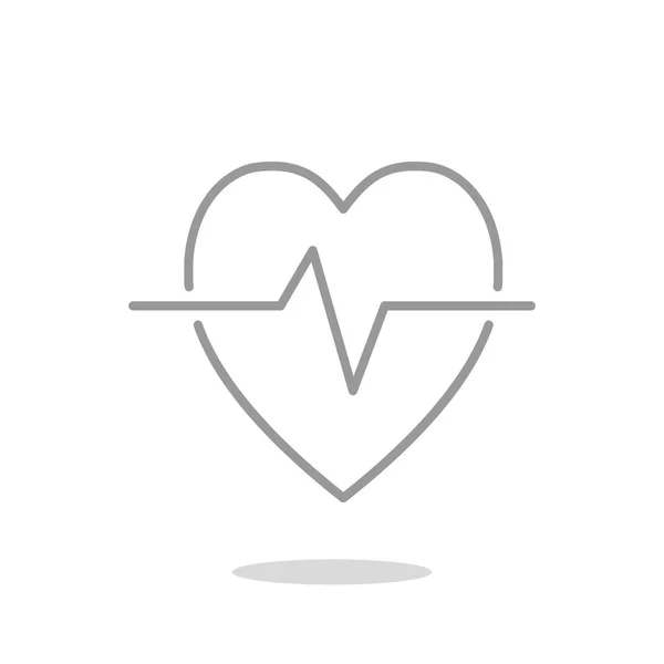 Herzschlag-Web-Ikone — Stockvektor