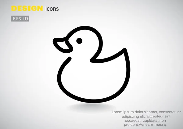 Icône de canard jouet simple — Image vectorielle