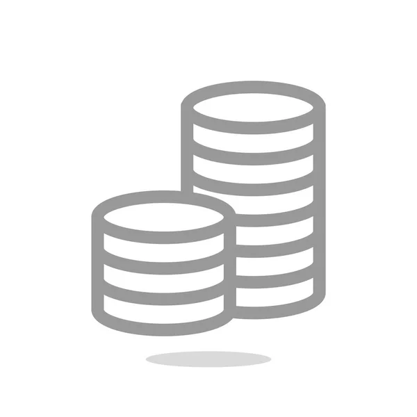 Columns of coins, money concept — Stock Vector