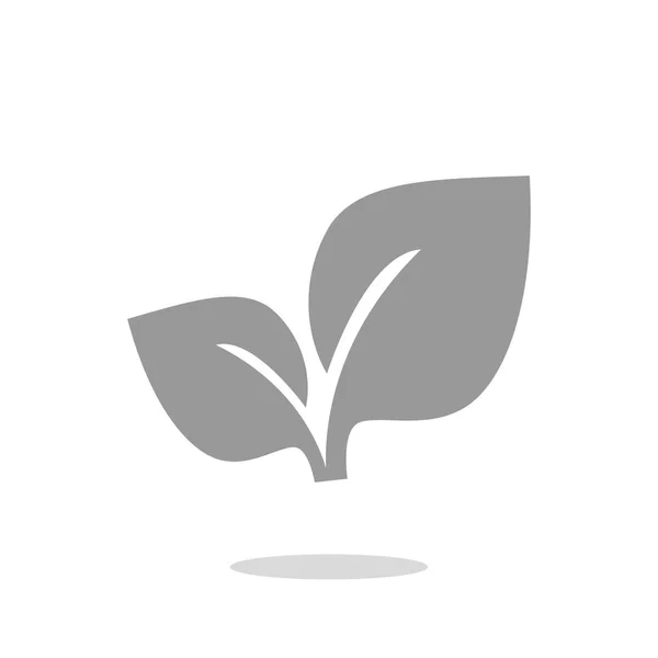単純な葉の web アイコン — ストックベクタ