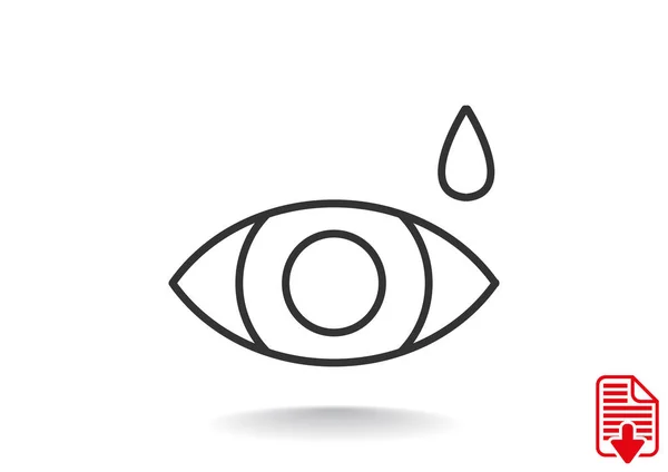 Eye drop simple icon — Stock Vector