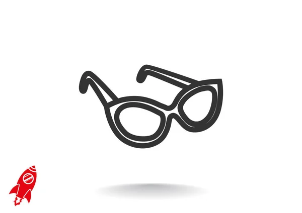 Icono web gafas — Vector de stock