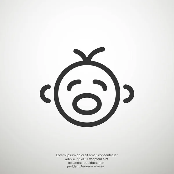 Bebé icono simple — Vector de stock