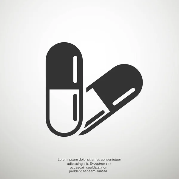 Pills or capsules icon — Stock Vector