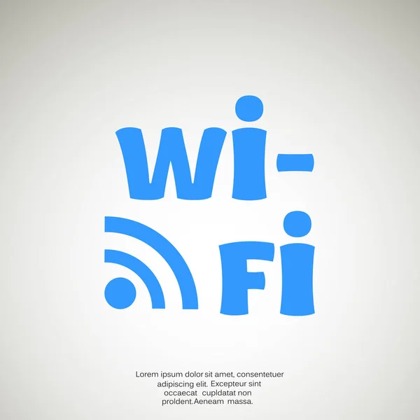 波アイコンで Wi Fi の碑文 — ストックベクタ