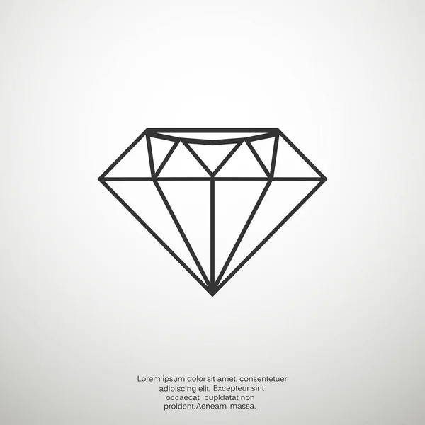 Diamant web pictogram — Stockvector
