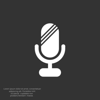Basit mikrofon web simgesi