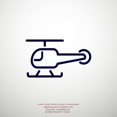 Helikopter basit simgesi