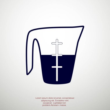 Ölçüm fincan sıvı simgesiyle