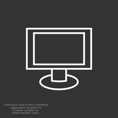 Boş monitör ekran web simgesi