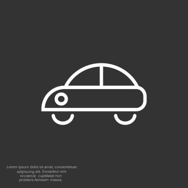 Basit çizgi araba simgesi