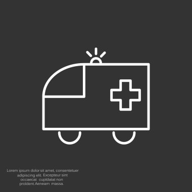 Ambulans araba web simgesi