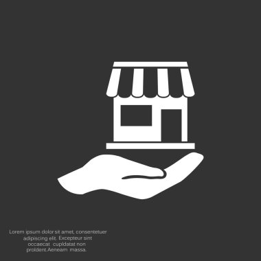 Dükkanı el web simgesi üzerinde