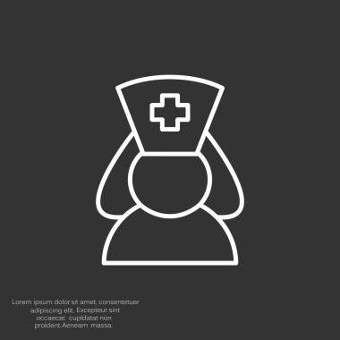 Hemşire basit simgesi