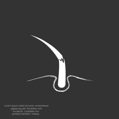 Hasarlı saçın web simgesi