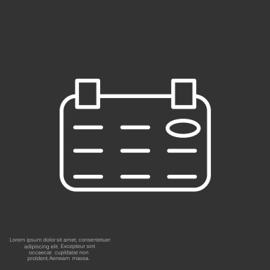 Takvim basit web simgesi yaprak