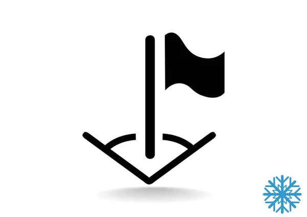 Icône drapeau d'angle — Image vectorielle