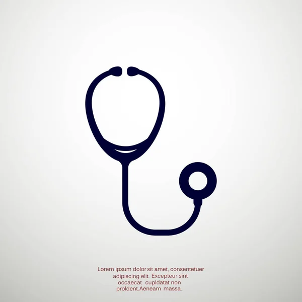 Simple stethoscope icon — Stock Vector