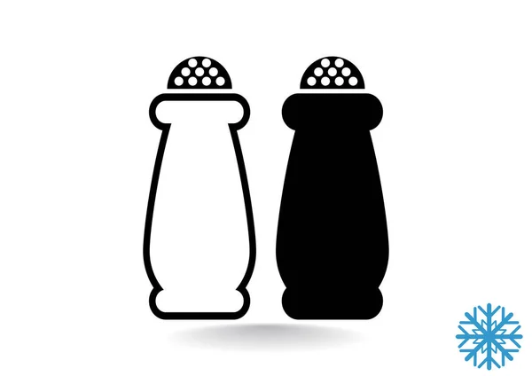 Sůl a pepř třepačky ikona — Stockový vektor