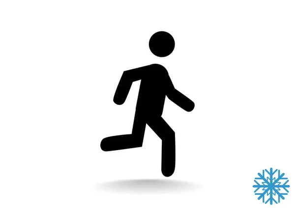 Muž běžící ikona — Stockový vektor