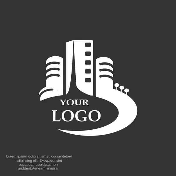 Stadens byggnader logotyp för ditt företag — Stock vektor