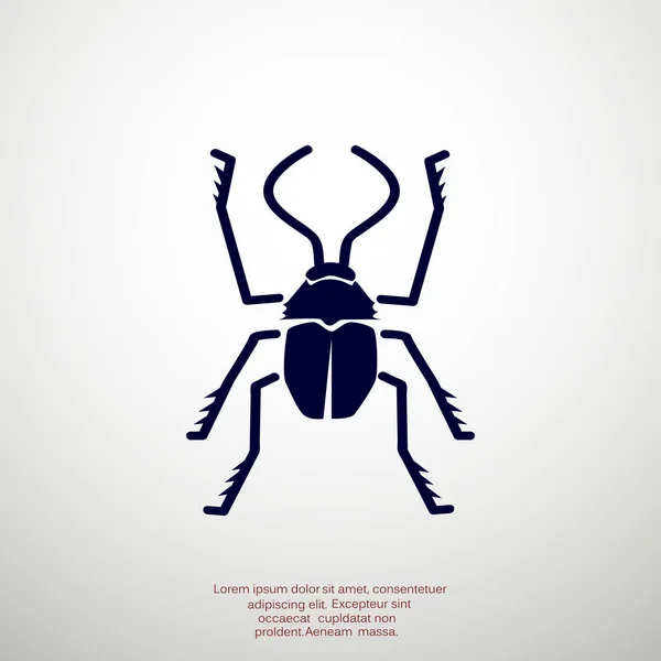 Bugg symbol med disposition beetle — Stock vektor