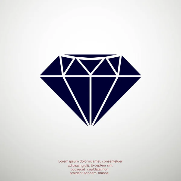 Diamond web icon — Stock Vector