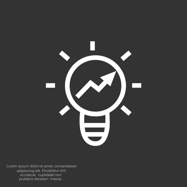Glühbirnen-Web-Symbol — Stockvektor