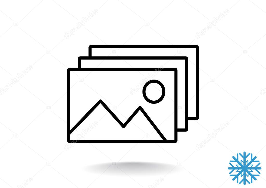 Landscape images web icon, simple vector illustration