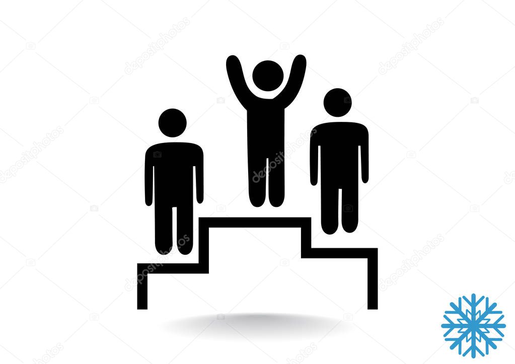 Winners podium icon, vector illustration