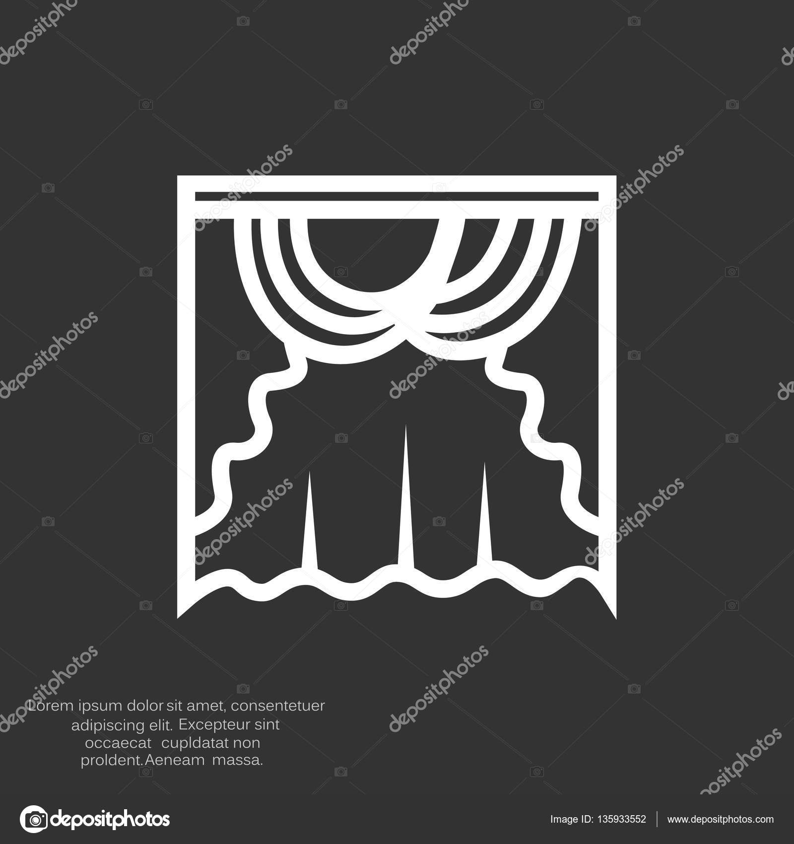 Fenster mit VorhängenSymbol — Stockvektor © LovArt 135933552