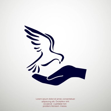 Güvercin el simgesi ile