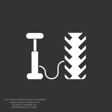 Hava pompası ve lastik web simgesi