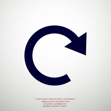 bir daire içinde rotasyon ok 