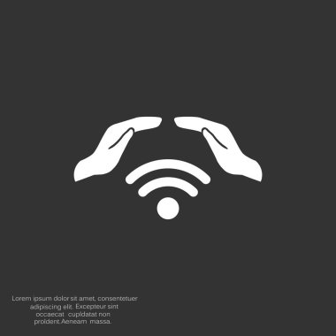 Radyo dalgaları ile el simgesi