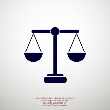 Adalet basit web simgesi ölçekleri