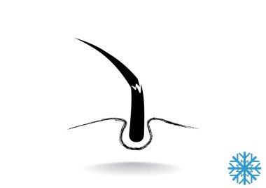 Hasarlı saçın web simgesi