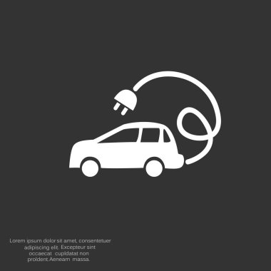 Elektrik araba basit web simgesi