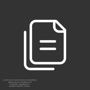 Belge dosya basit web simgesi