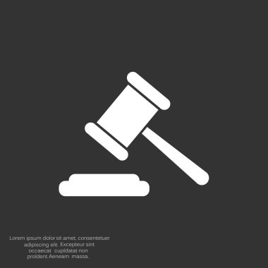 Açık artırma çekiç basit web simgesi