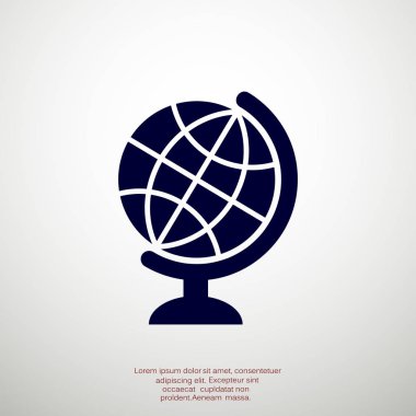 Basit küre web simgesi 