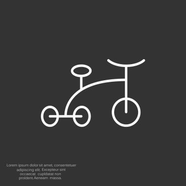 Bebek üç tekerlekli bisiklet basit simgesi