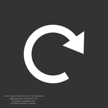 bir daire içinde rotasyon ok 