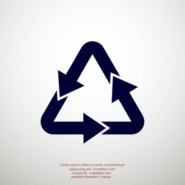 Atık geri dönüşüm sembolü ile okları